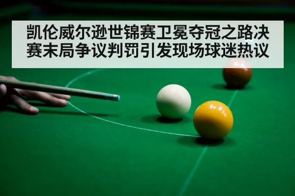 凯伦威尔逊世锦赛卫冕夺冠之路决赛末局争议判罚引发现场球迷热议